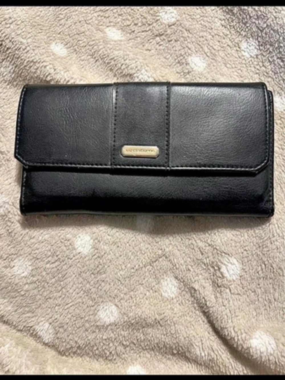 Liz Claiborne Black Leather-Style Wallet